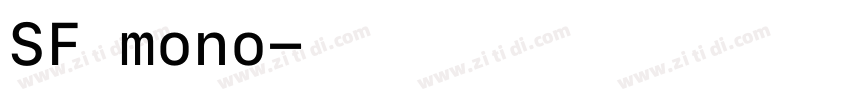 SF mono字体转换